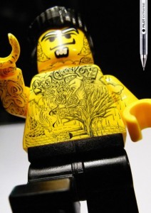 tattooed lego custom minifig yakuza